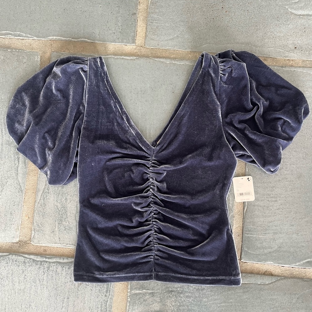 *SOLD* Free People Cupcake Velvet Top NWT Sz XS